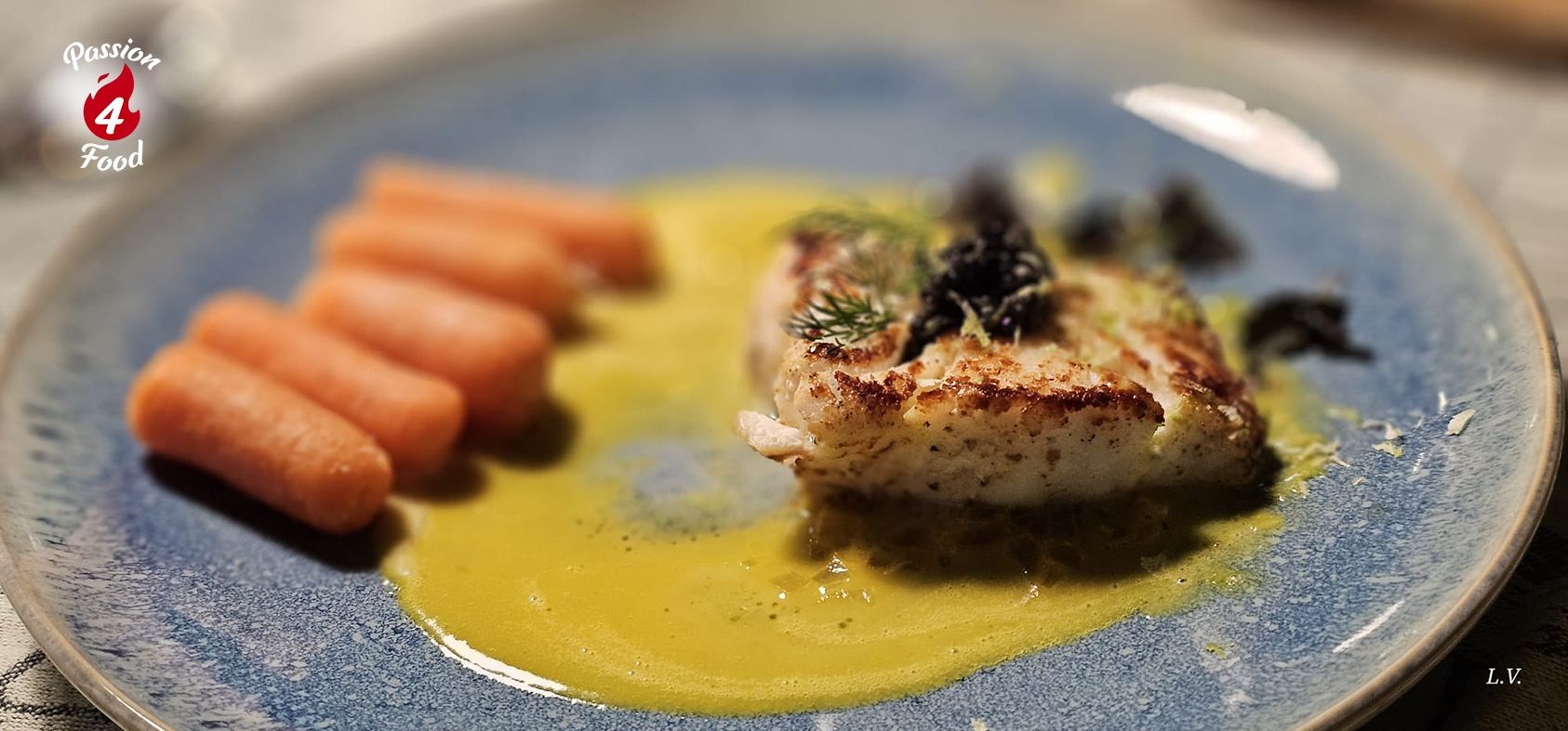 Kabeljauwhaas met saffraan beurre blanc