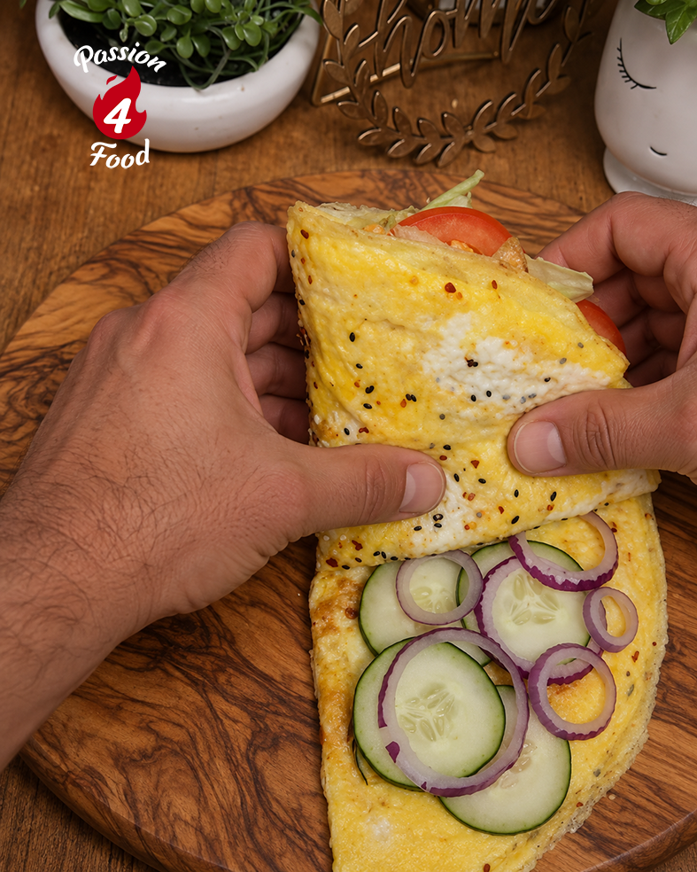 Ricepaper Eggwraps met kip en avocado