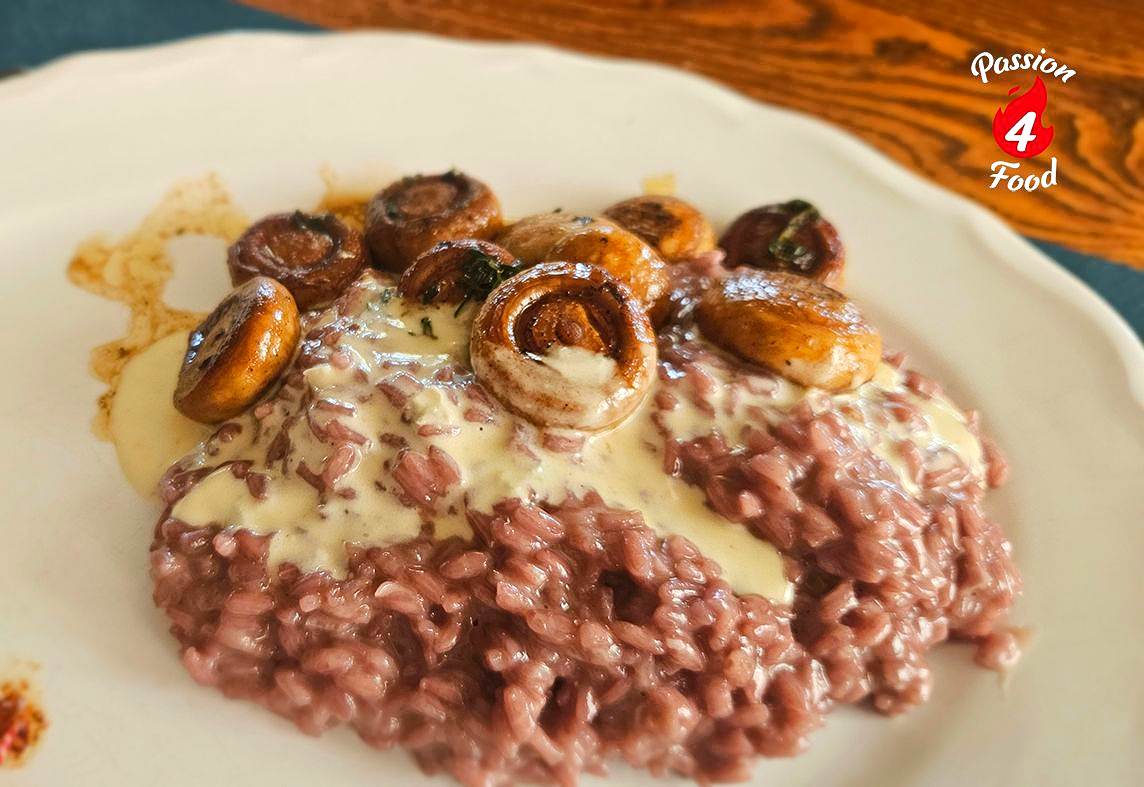 Risotto al Barolo met Gorgonzolacreme Risotto al Barolo met Gorgonzolacreme