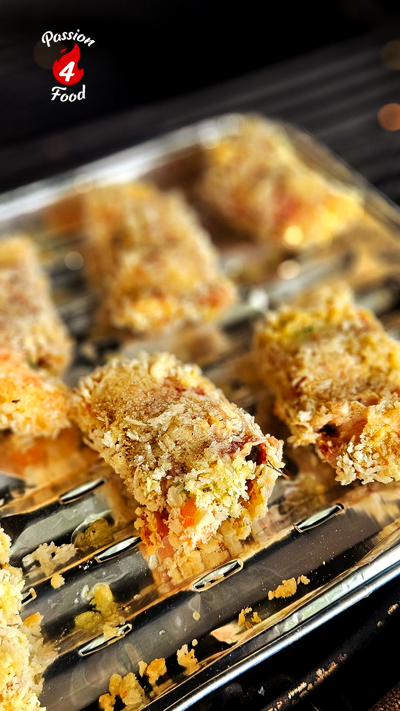 Shotguns van courgette en garnalen