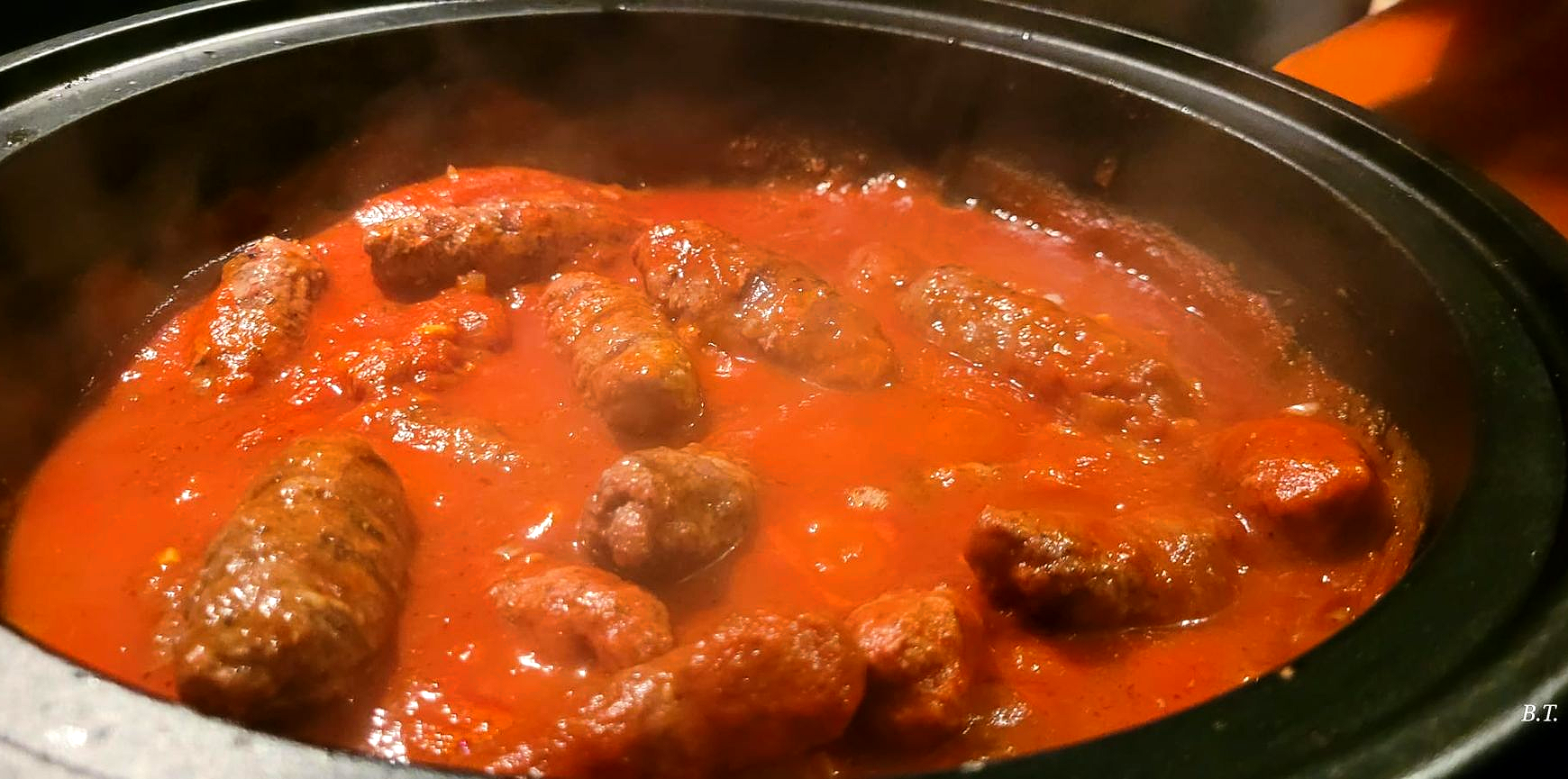 Souzouki in tomatensaus