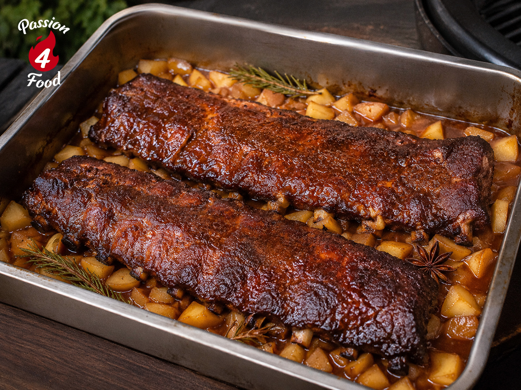 Sweet Smoked Apple Ribs