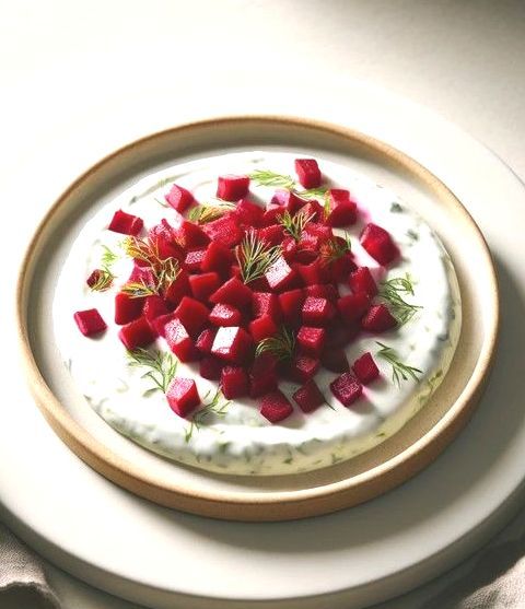 Tzatziki met rode biet Tzatziki met rode biet