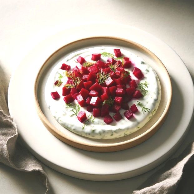 Tzatziki met rode biet Tzatziki met rode biet