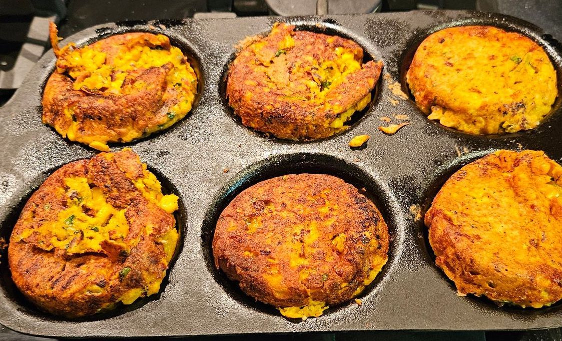 Corn fritters van de BBQ
