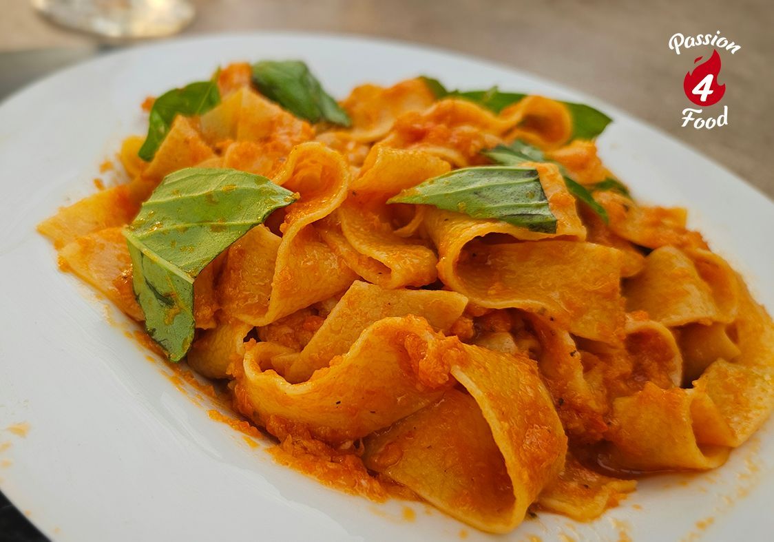 Pappardelle met Gerookte Forel en Tomaten