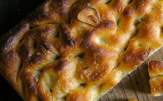 Focaccia van de BBQ
