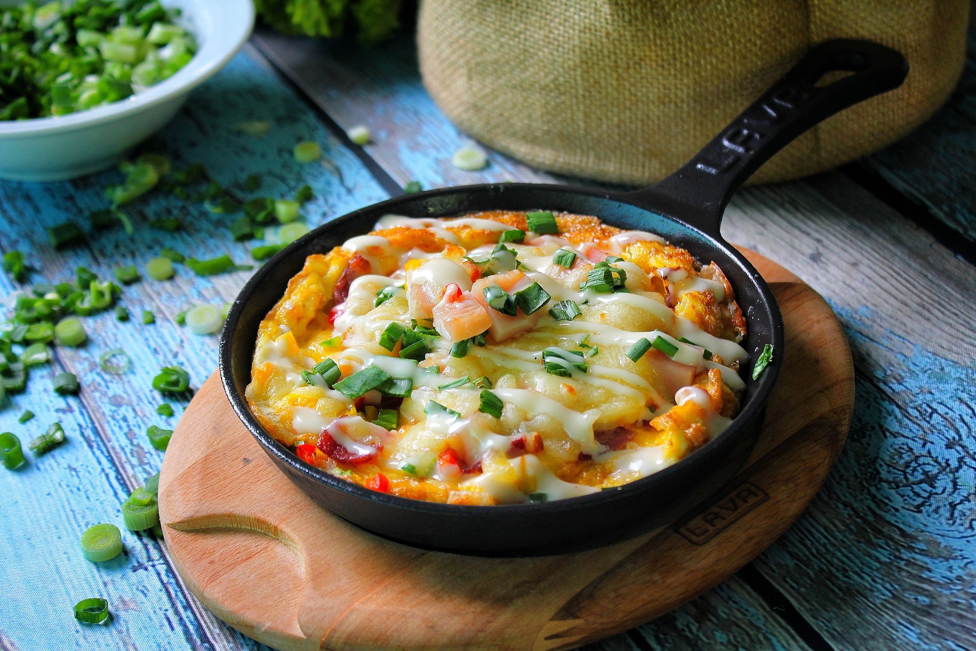 Frittata met groenten en kaas