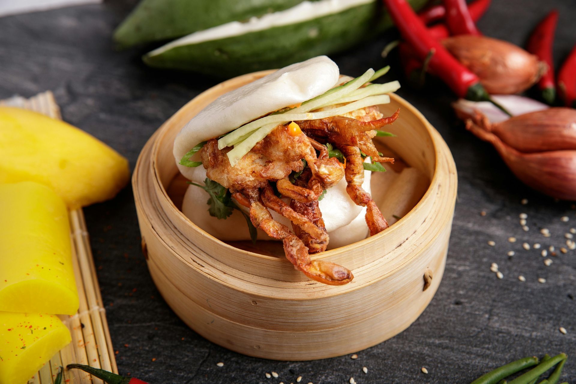 Bao Buns met gemarineerd varkensbuik