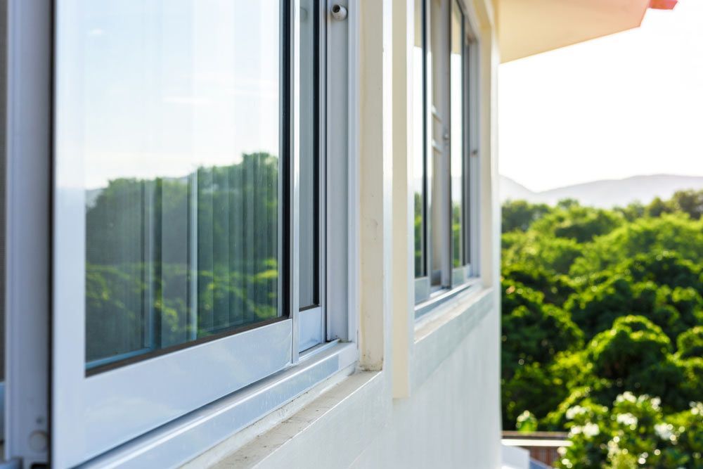 Room With Glass Sliding Windows