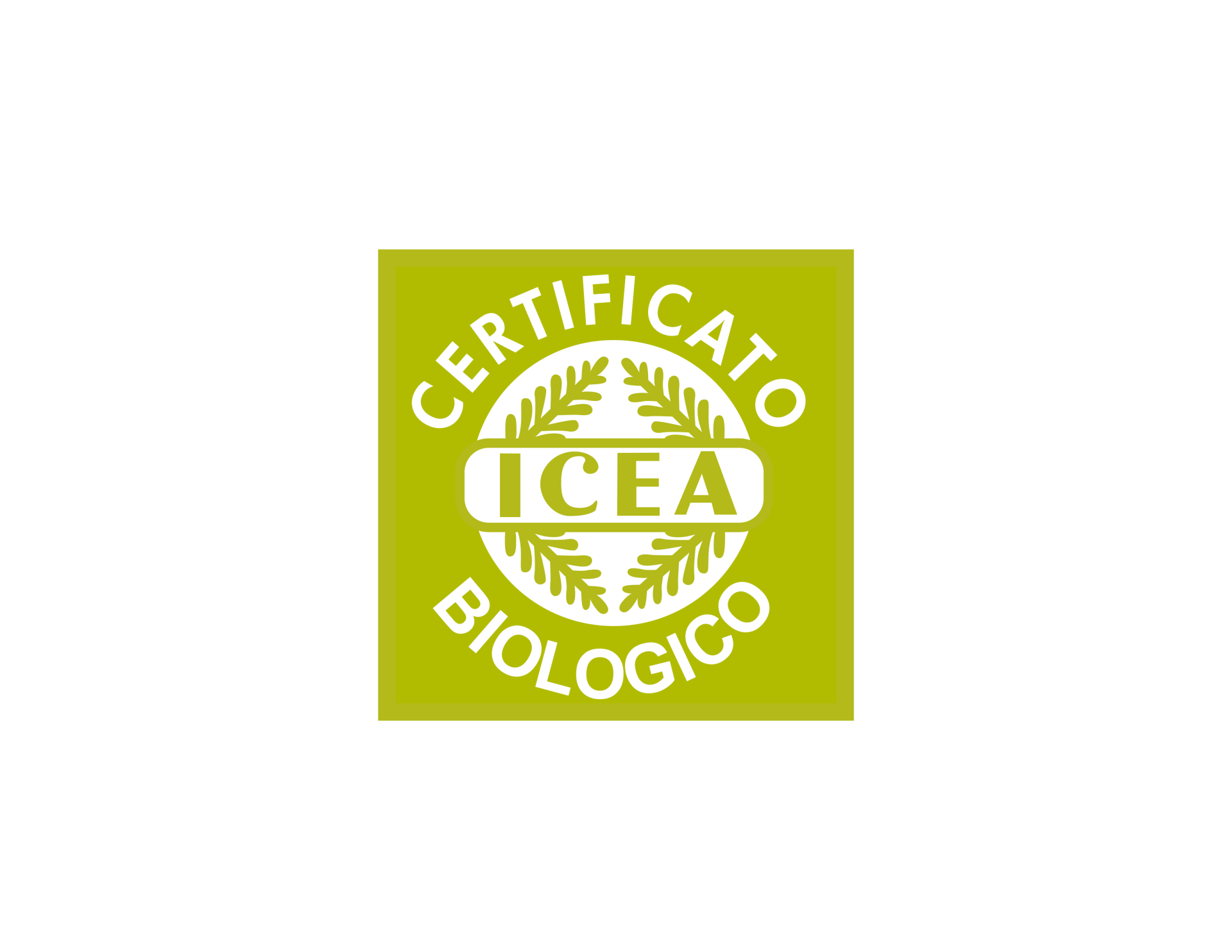 Un logotipo verde y blanco para icea biologico