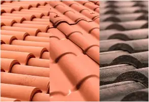 Três telhados em cerâmica Três telhados em cerâmica