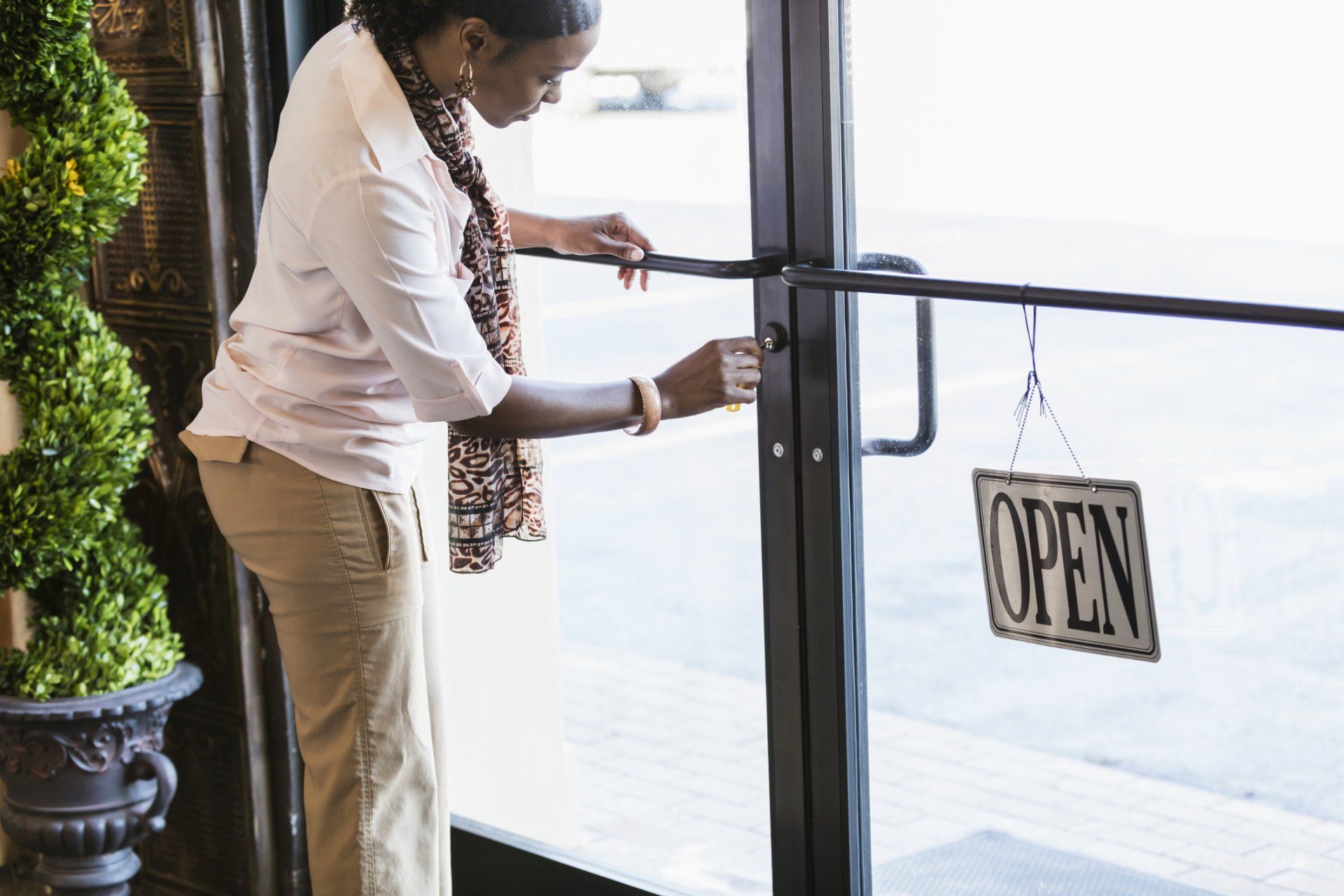 Unlocking The Door With A Key | Wooster, OH | The Locksmith Shop Inc.