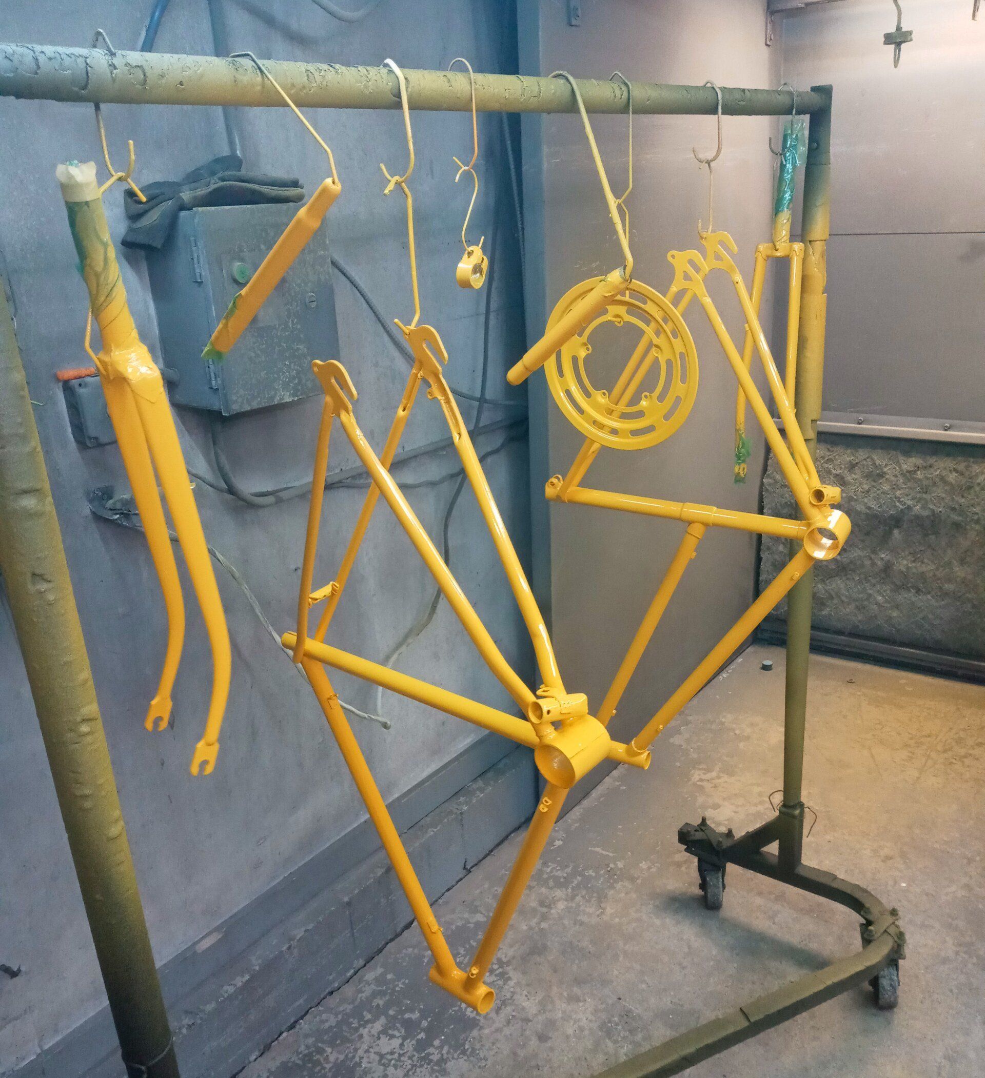 Powder Coated Yellow Bike