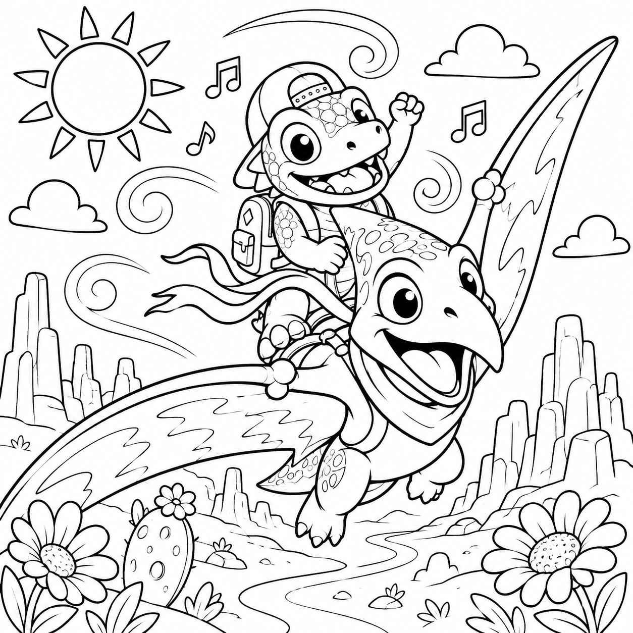 Roary The Raptor Free Coloring Pages