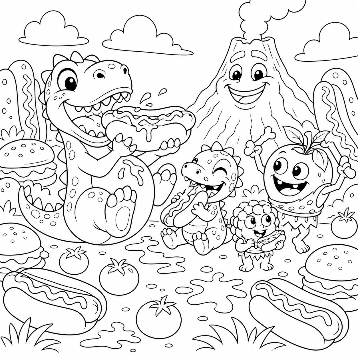 Roary The Raptor Free Coloring Pages