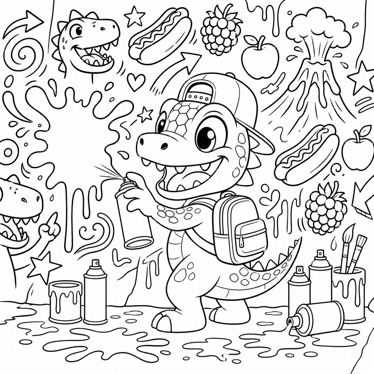 Roary The Raptor Free Coloring Pages