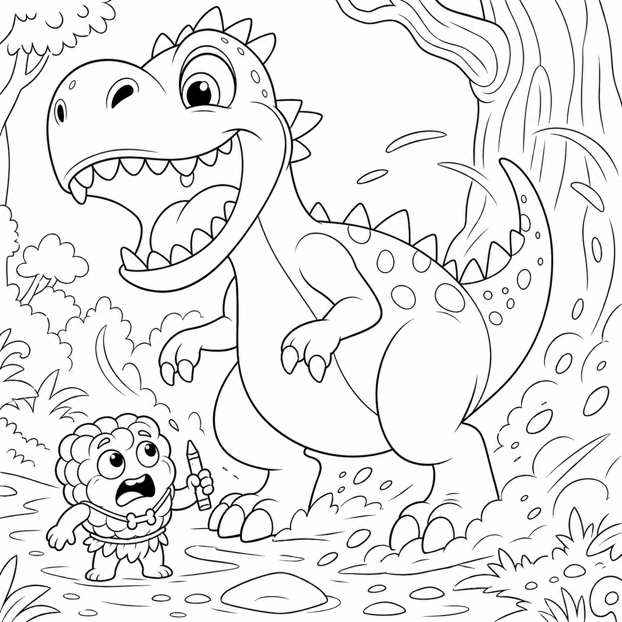 Roary The Raptor Free Coloring Pages
