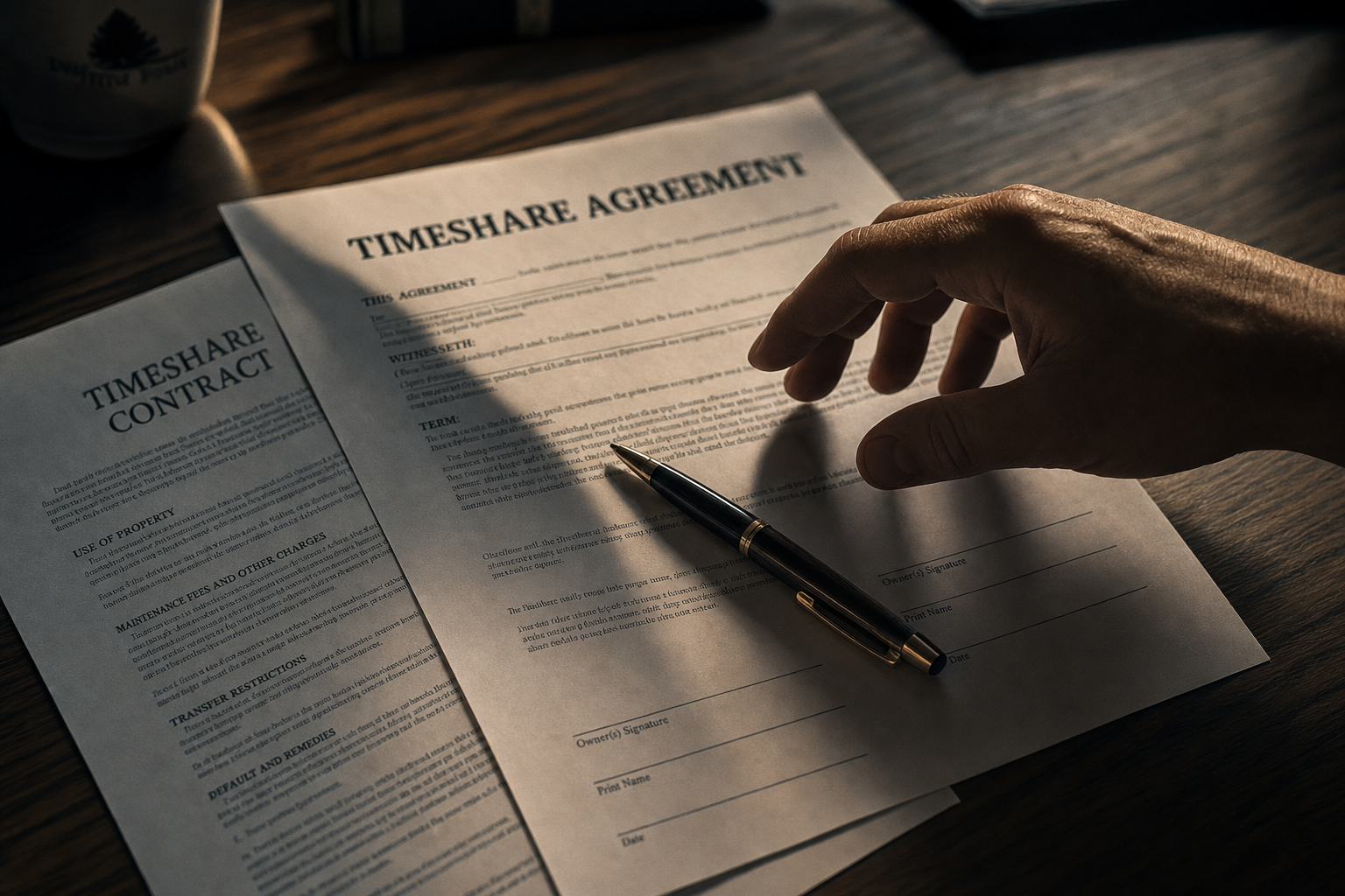 Two overlapping timeshare contracts illustrating the risk of doubled fees from a timeshare upgrade