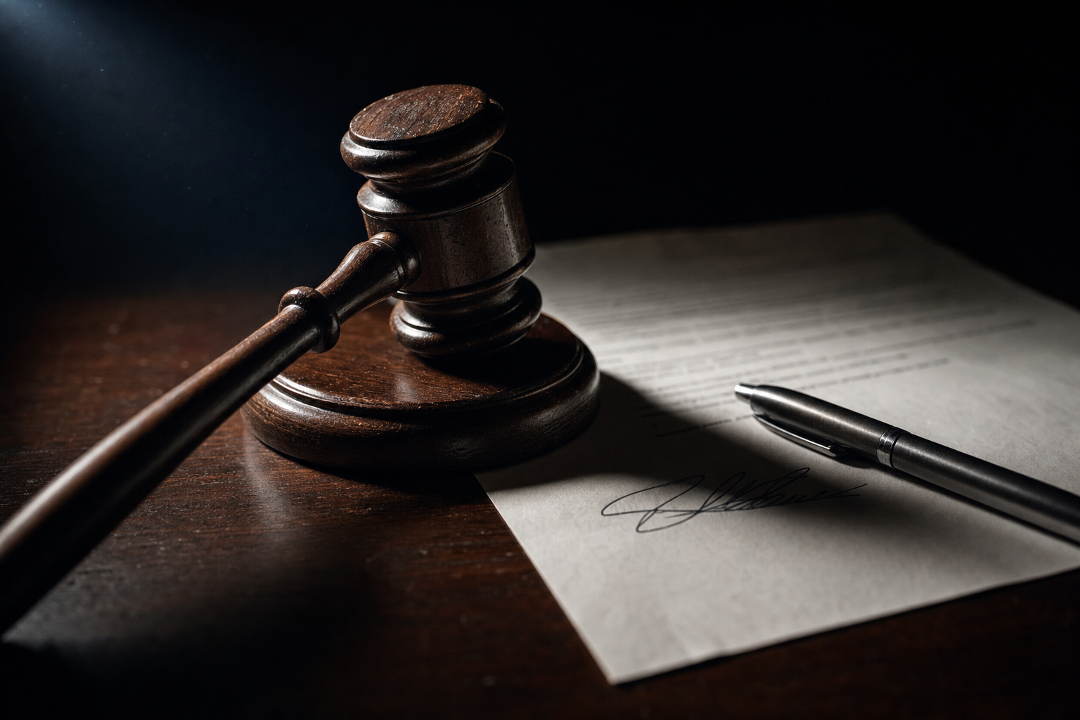 Gavel resting on a timeshare arbitration agreement illustrating limited legal options for owners