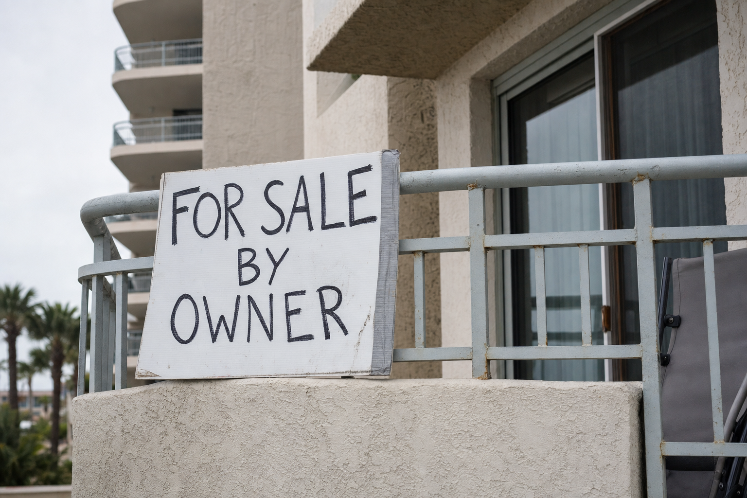 For sale sign on a timeshare unit illustrating the impact of the Right of First Refusal clause