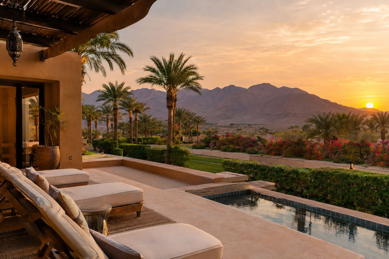 Marriott's Desert Springs Villas resort grounds in Palm Desert, illustrating timeshare exit options