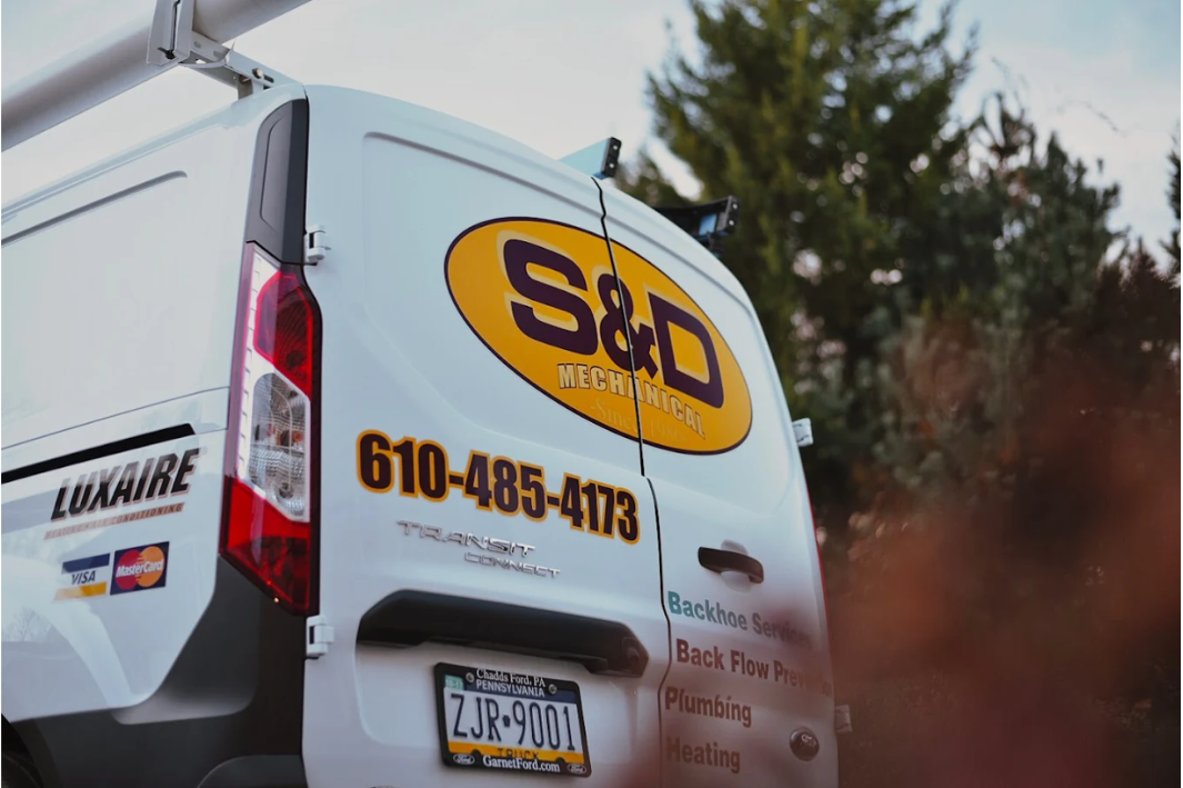 White service van with