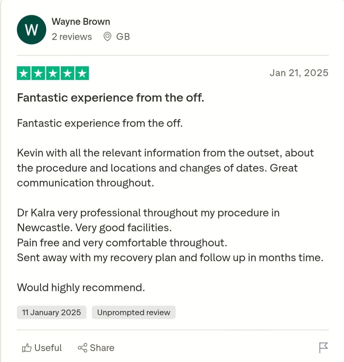 Hair transplant aftercare patient review
