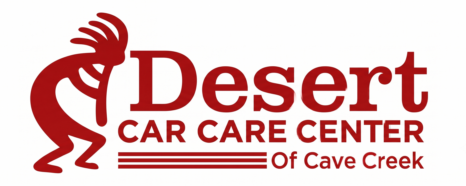 Desert Car Care Center logo with red camel graphic and text “Cave Creek”