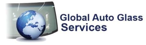 Logo for Global Auto Glass Services with a blue globe.