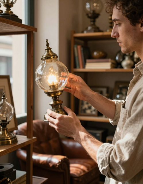 Valutazione di un oggetto vintage in negozio