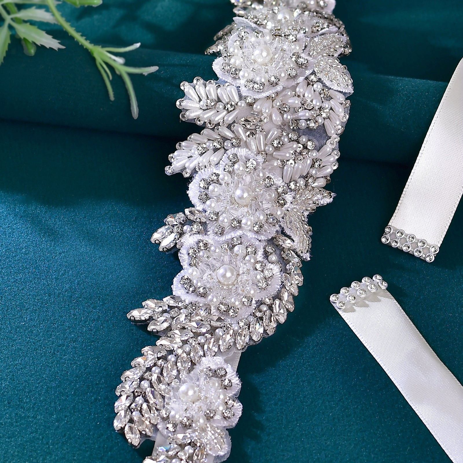 Rhinestone bridal belt