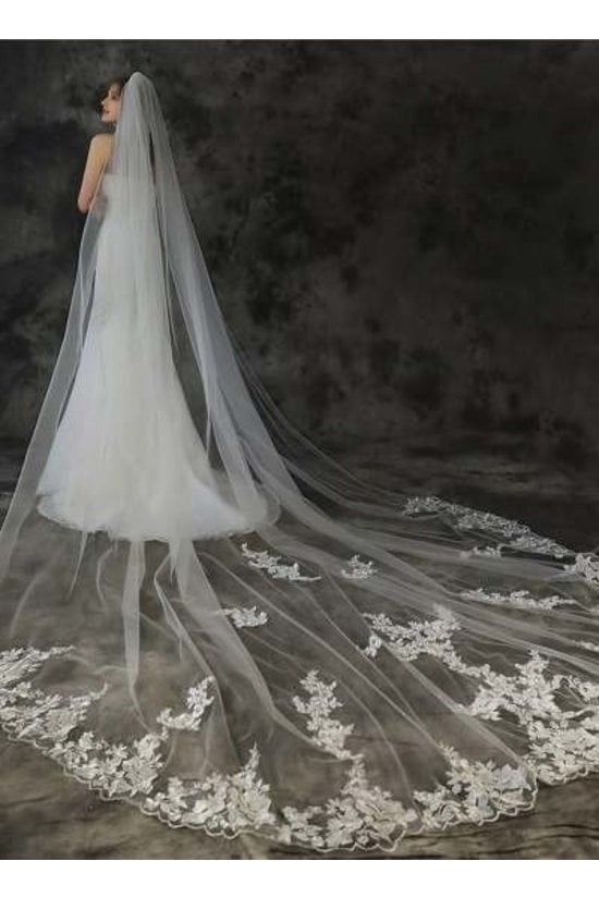 Lace Cathedral Veil – Timeless Elegance
