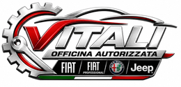 Vital Officina Autorizzata Fiat, Alfa Romeo, and Jeep service logo with gear graphic