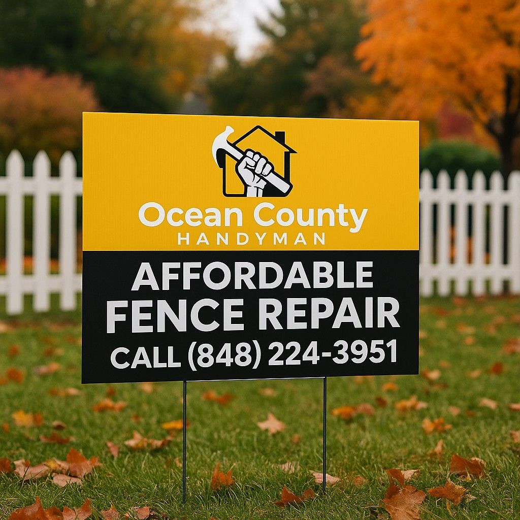 Picket Fence Repair Sign For Ocean County Handyman Picket Fence Repair Sign For Ocean County Handyman