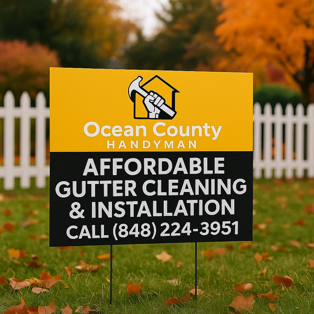Yard Sign Sign For Ocean County Handyman Gutter Services Yard Sign Sign For Ocean County Handyman Gutter Services