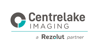 Logo: Centrelake Imaging, with a stylized circle in teal and dark grey.