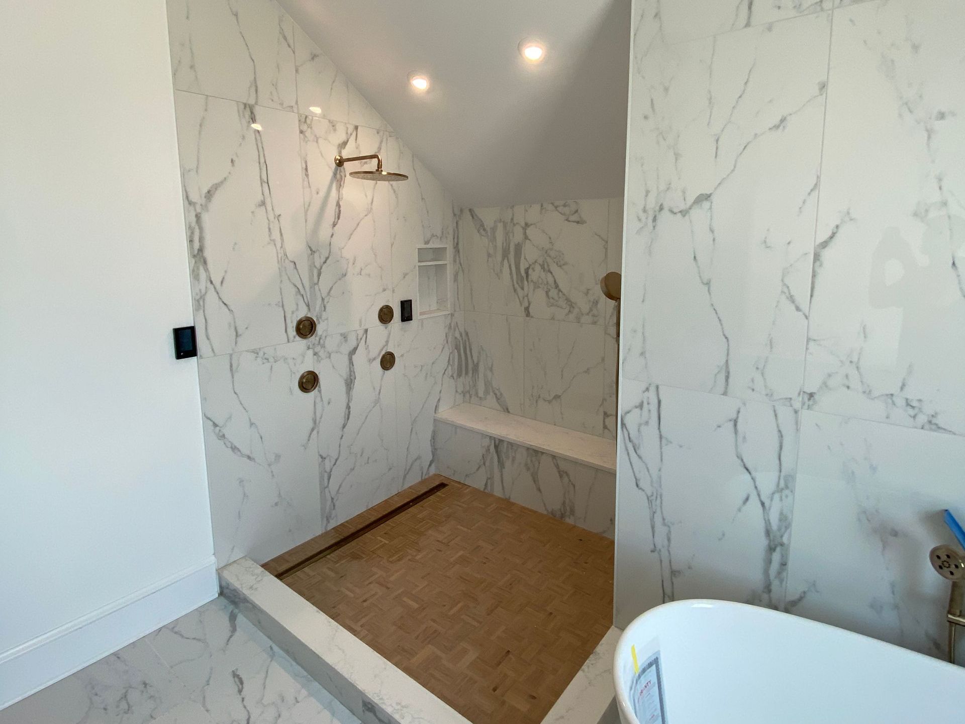 shower and lights
