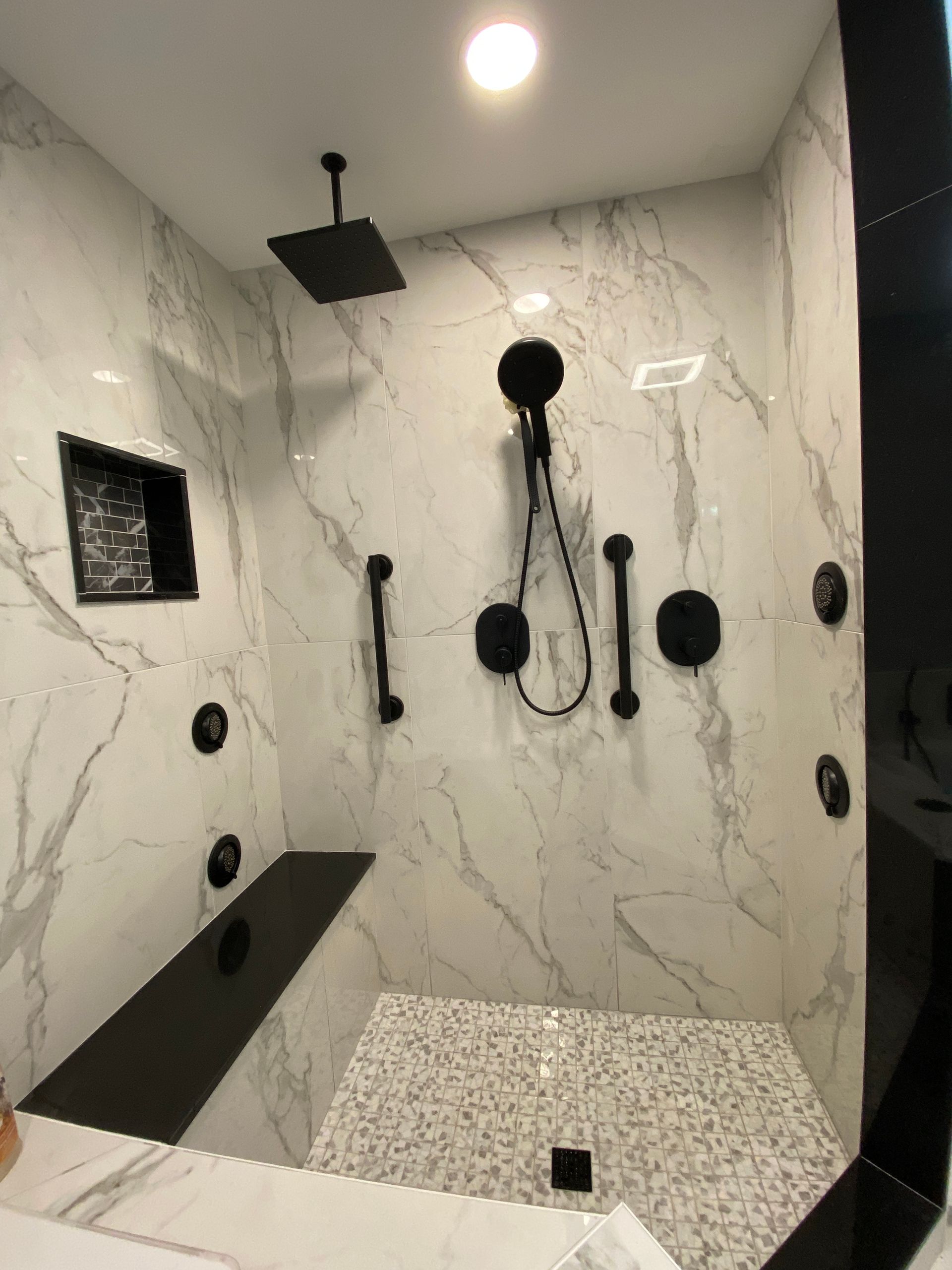 shower in bathroom