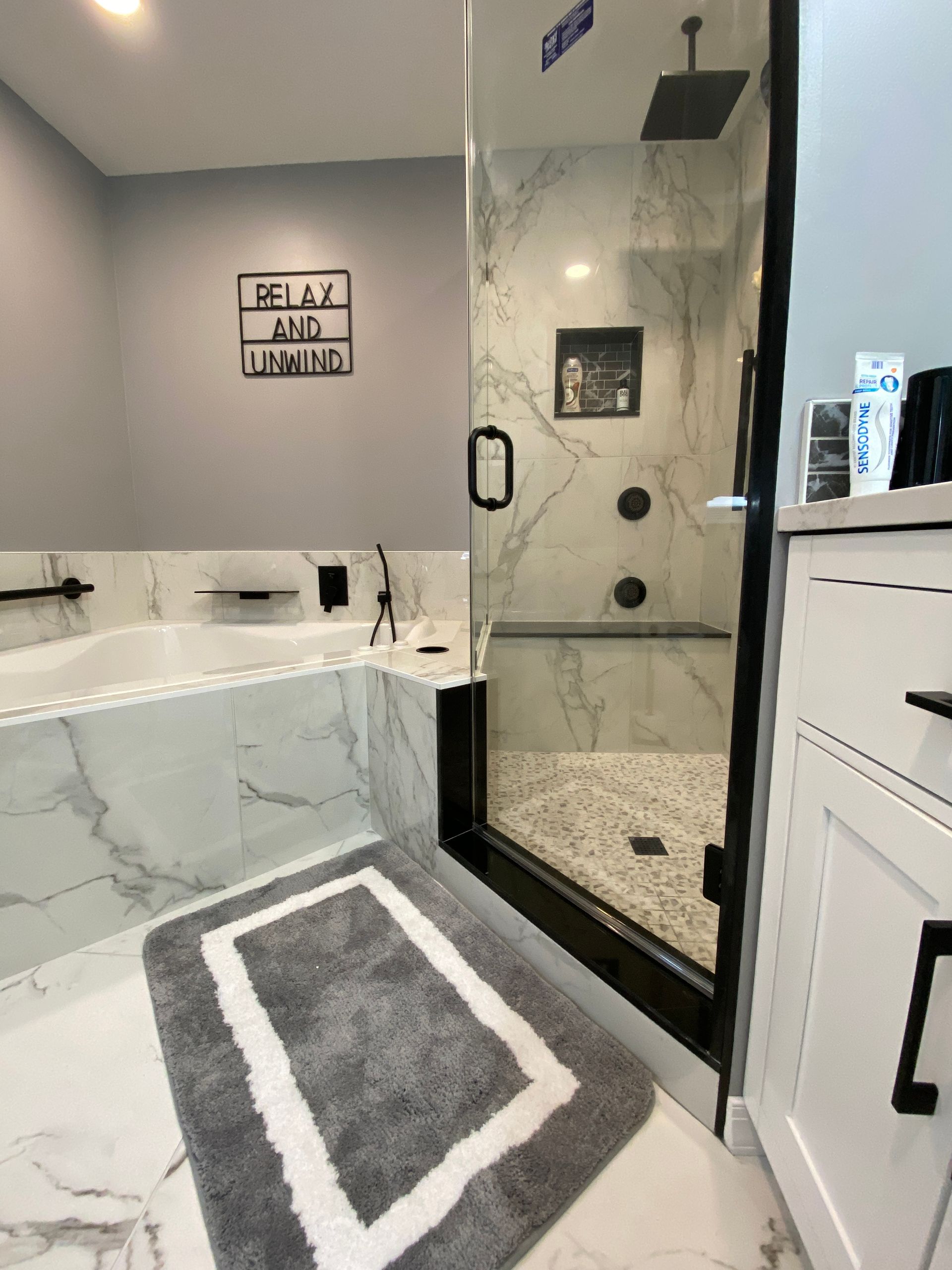 a glass shower