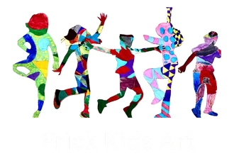 Five colorful figures in dynamic poses with the text