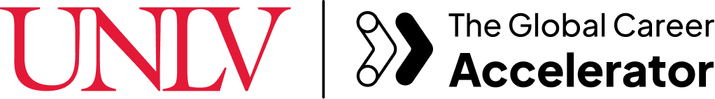 UNLV and The Global Career Accelerator logos
