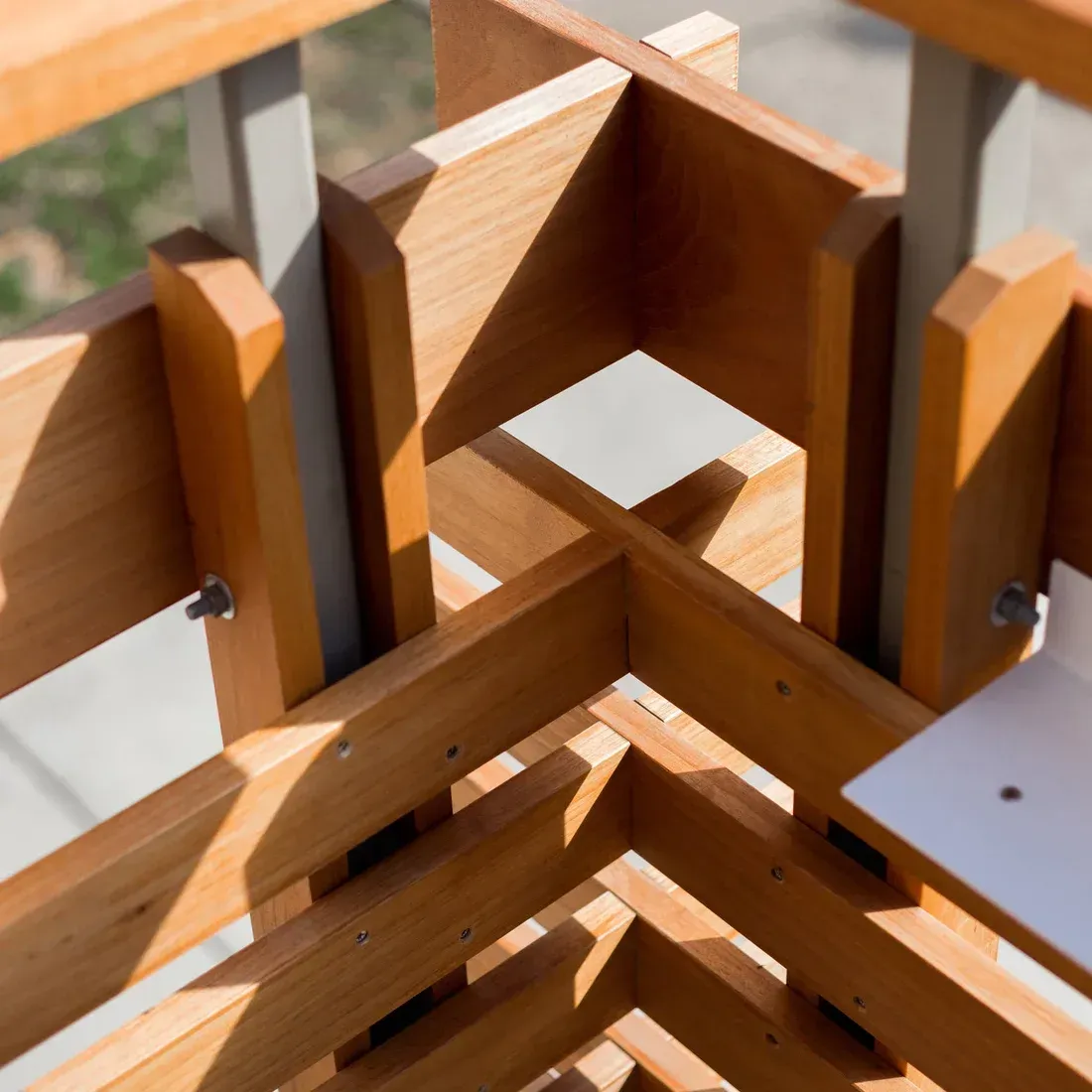 A wooden structure with a white shelf in the middle. James McCoy Remodeling Services Serving 19072,19003,19118,19444,19095 and surrounding areas