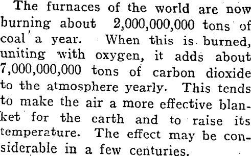 The furnaces of the world are now burning about 2.000.000.000 tons