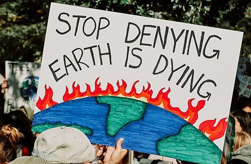 klimaat protest, climate protest, stop denying earth is dying