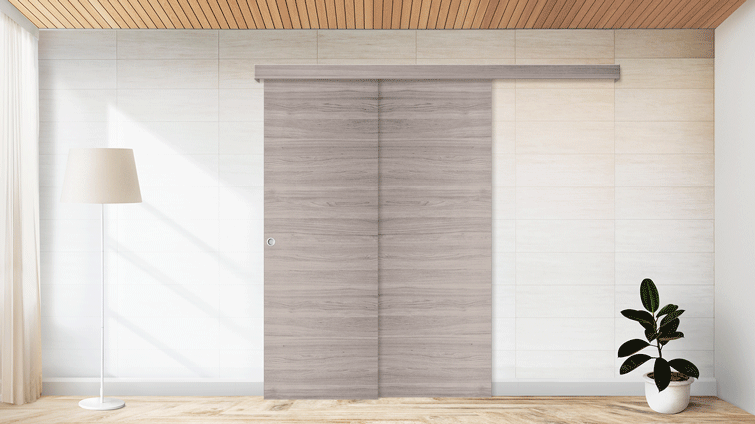 Scorrevole a parete unilaterale 2 ante