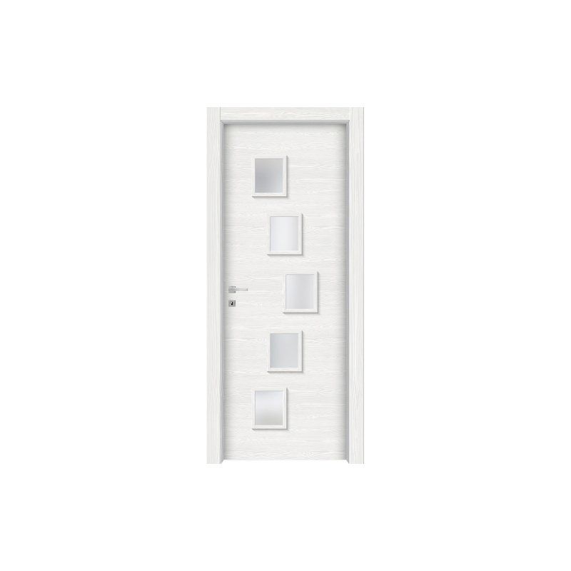 Porta con quadrati in vetro