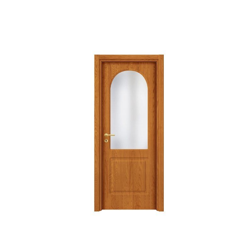 Porta moderna con vetro arrotondato