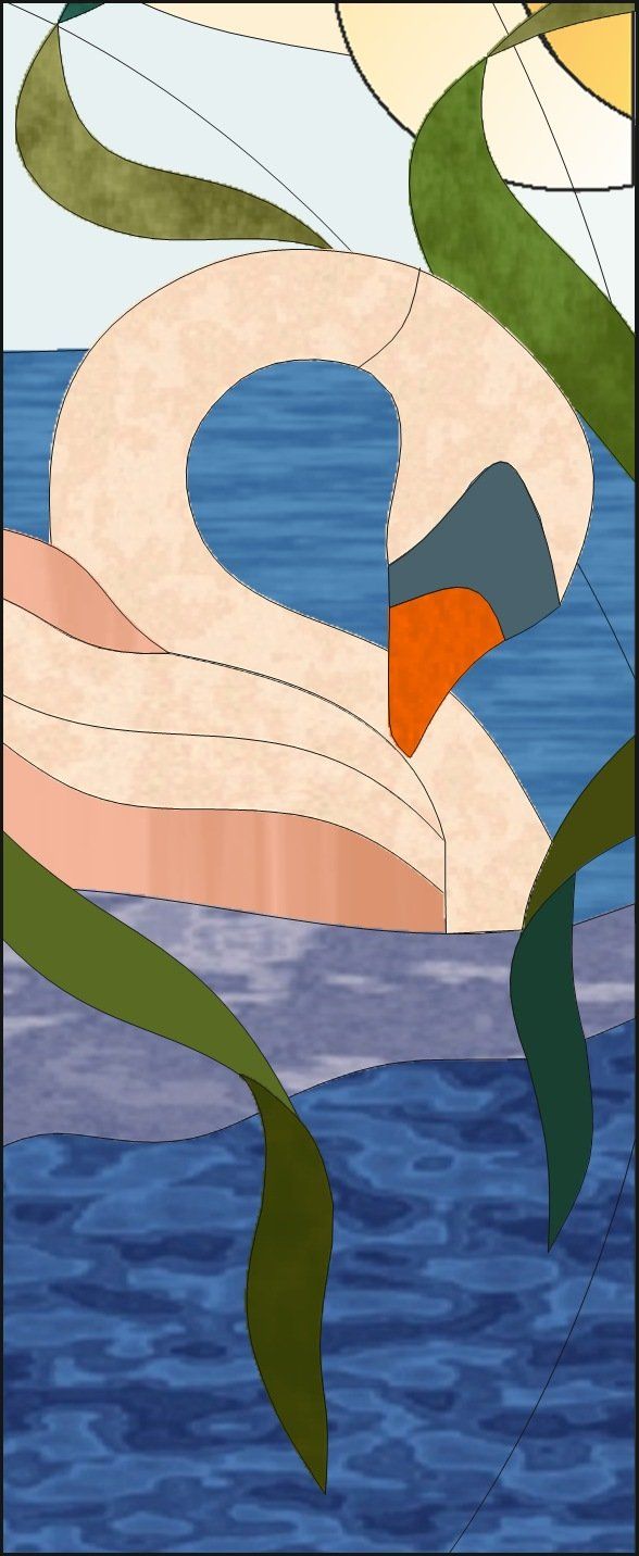 Stampa con cigno