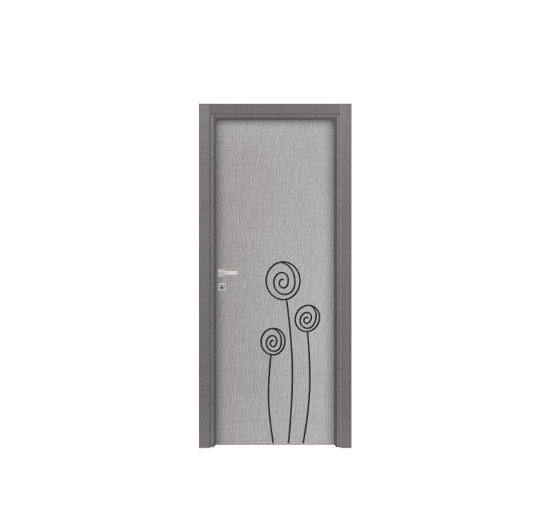 Porta con fiori incisi